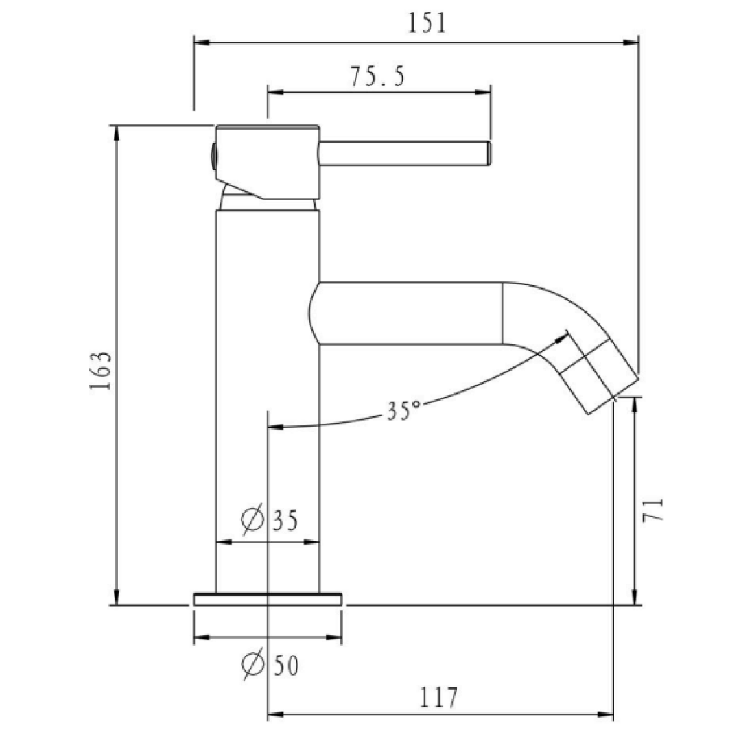 Mixx Anise Eco Basin Mixer - Gun Metal - 11SL990GL