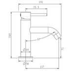 Mixx Anise Eco Basin Mixer - Brushed Nickel - 11SL990BL
