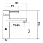 Mixx Anise Eco Basin Mixer Straight - Gun Metal - 11SL999GL