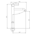 Mixx Anise Eco Tower Vessel Mixer Curved - Chrome - 11SL993CL