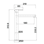 Mixx Anise Eco Vessel Mixer Straight - Gun Metal - 11SL996GL