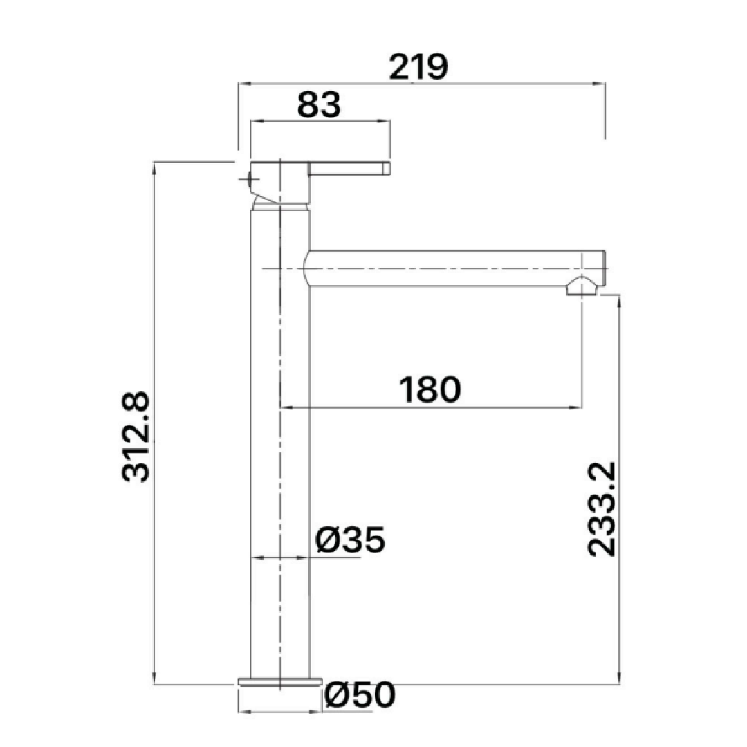 Mixx Anise Eco Vessel Mixer Straight - Gun Metal - 11SL996GL