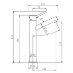 Mixx Anise Eco Basin Mixer Upswept - Chrome - 11SL997CL