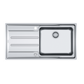 Franke Aton ANX211LHD Single Bowl Flushmount / Topmount Sink 2 Tap Holes - Left Hand Drainer