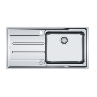Franke Aton ANX211LHD Single Bowl Flushmount / Topmount Sink 2 Tap Holes - Left Hand Drainer