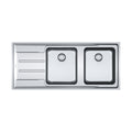 Franke ANX221LHD Double Bowl Flushmount Sink - Left Hand Drainer