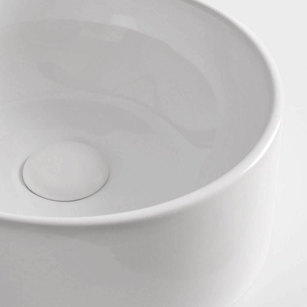 Studio Bagno Apartment 35 Round Above Counter Basin - Gloss White - APT35