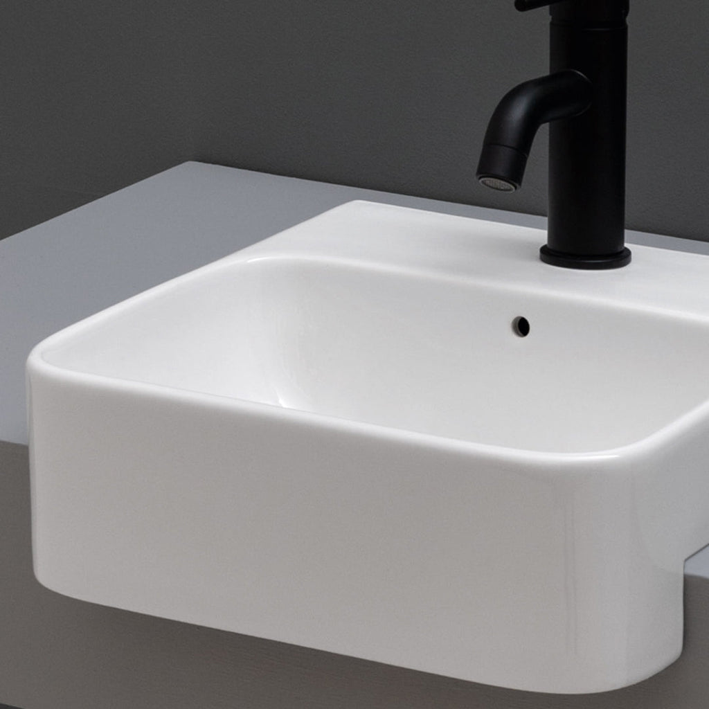 Studio Bagno Apartment 45 Semi Recessed Basin - Gloss White - APT45SR/1