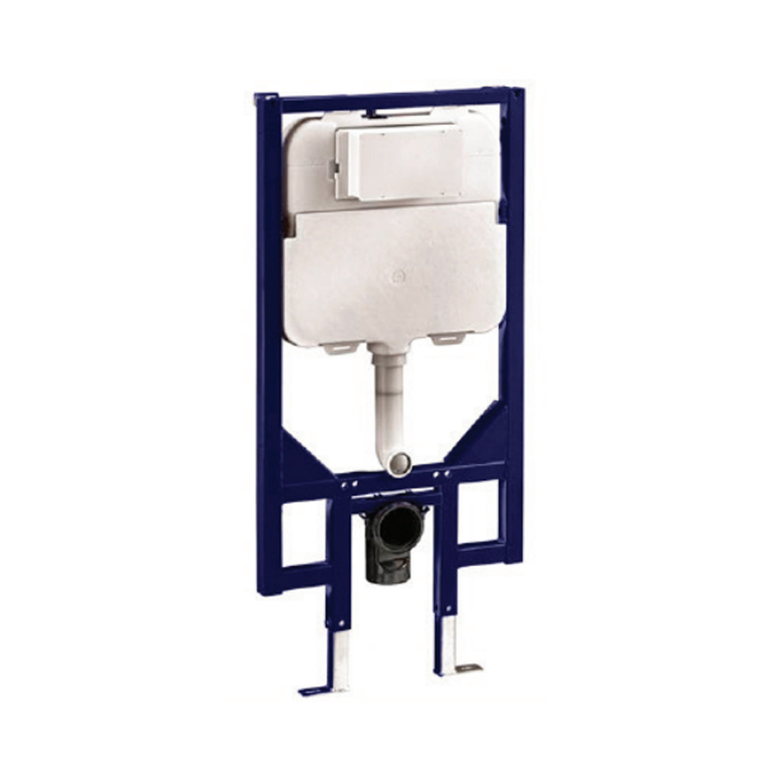 Streamline Arcisan Neion Wall Hung Intelligent Toilet with Remote, Arcisan Cistern & Frame - Includes Xoni Brushed Iron Button - NE041305 + XN04470.BI