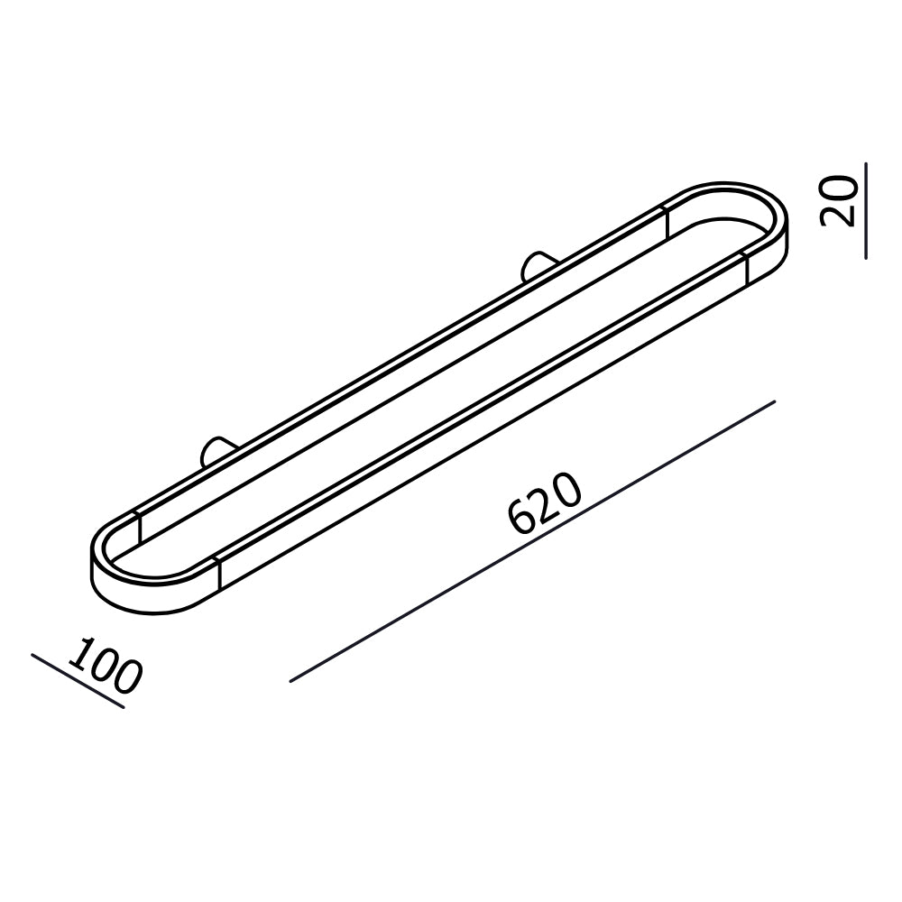 Argent Evoke 600 Multi Function Rail - Chrome - AR25005