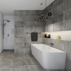 Villeroy & Boch Architectura 1650 CastStone Back to Wall Freestanding Bath - Left Hand Corner - UBC165ARC2VLH01