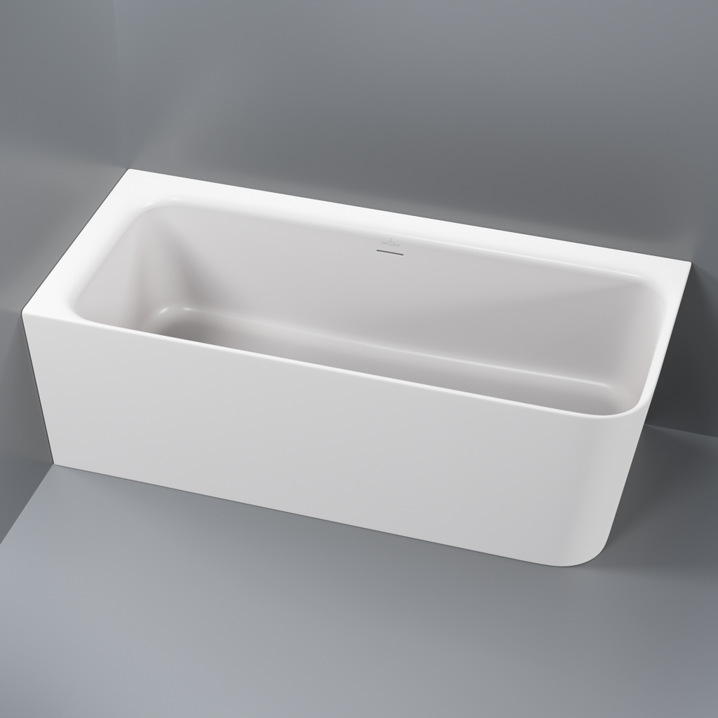 Villeroy & Boch Architectura 1650 CastStone Back to Wall Freestanding Bath - Left Hand Corner - UBC165ARC2VLH01