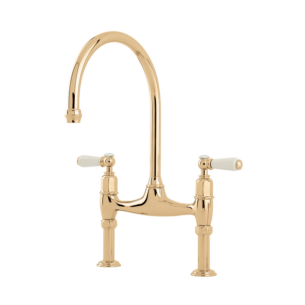 Shaws by Perrin & Rowe Pendleton Kitchen Tap - Polished Brass LF AUSH.4193BRWPC/H1-3