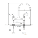 Shaws by Perrin & Rowe Pendleton Kitchen Tap - Chrome LF AUSH.4193CPWPC/H1-3