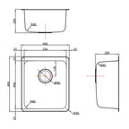 Abey The Hunter Single Bowl Inset Sink - Topmount - HL100