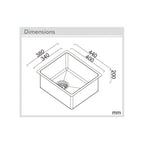 Abey Alfresco Single Bowl Sink - 316 Marine Grade Stainless Steel - FRA340