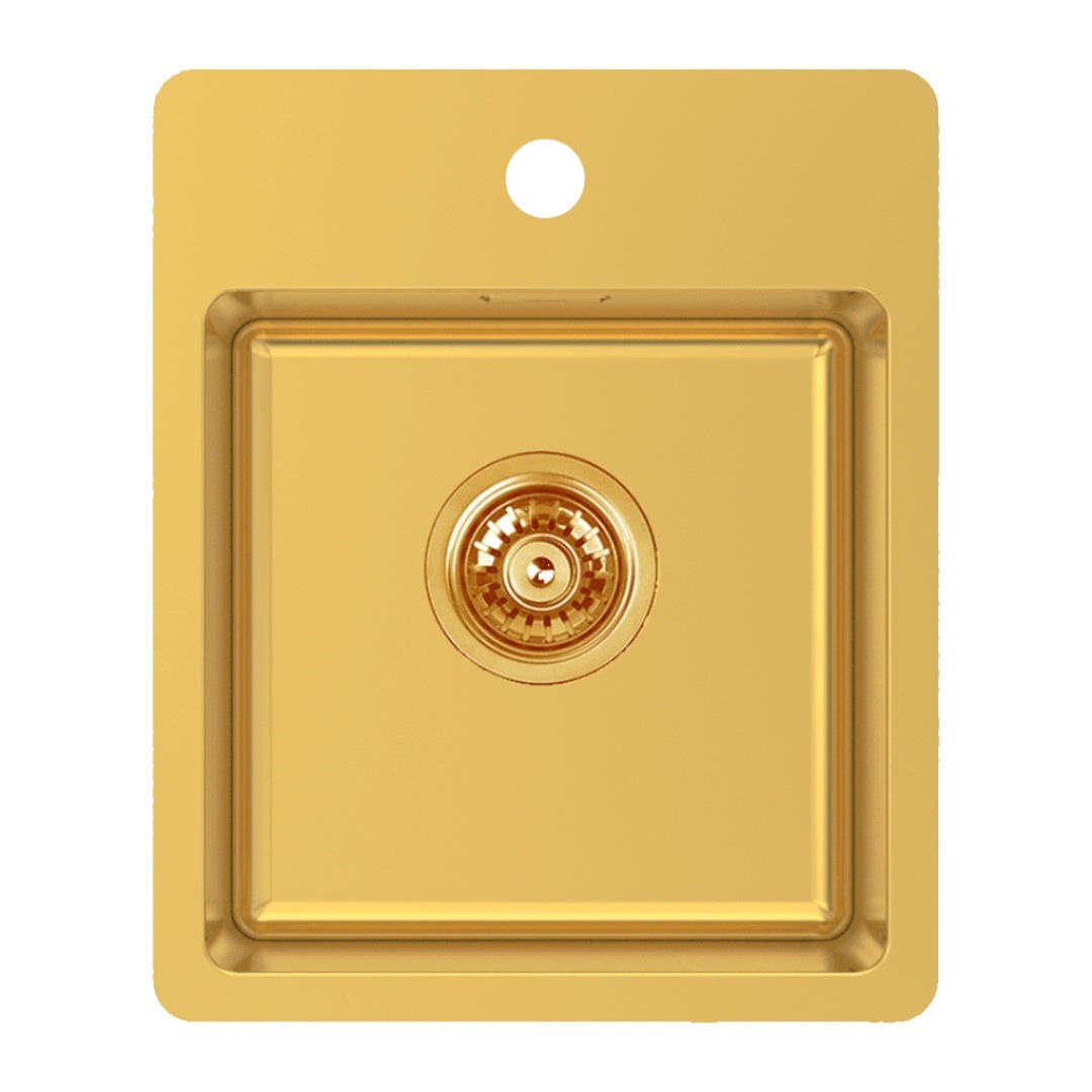 Abey BS2 Bar Single Bowl Sink with Tap Landing Eureka Gold - BS2G