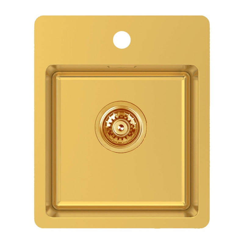 Abey BS2 Bar Single Bowl Sink with Tap Landing Eureka Gold