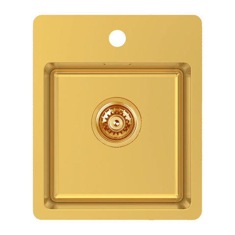 Abey BS2 Bar Single Bowl Sink with Tap Landing Eureka Gold