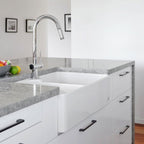 Abey Chambord Clotaire Large Double Bowl Fire Clay Ceramic Sink - CLOTAIRE-2W