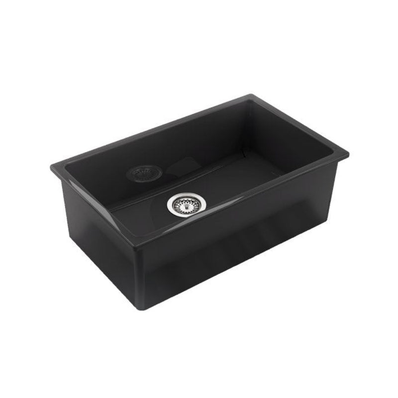 Abey Chambord Constance Large Bowl Fireclay Black Sink - CONSTANCE-4B