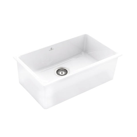 Abey Chambord Constance Large Single Bowl Fireclay Sink - CONSTANCE-4W