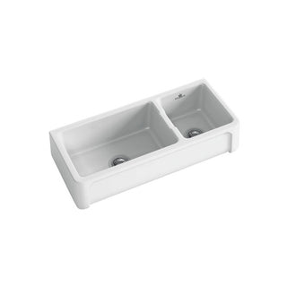 Abey Chambord Henri 1 & 1-2 Bowl Ceramic Sink - HENRI-3W