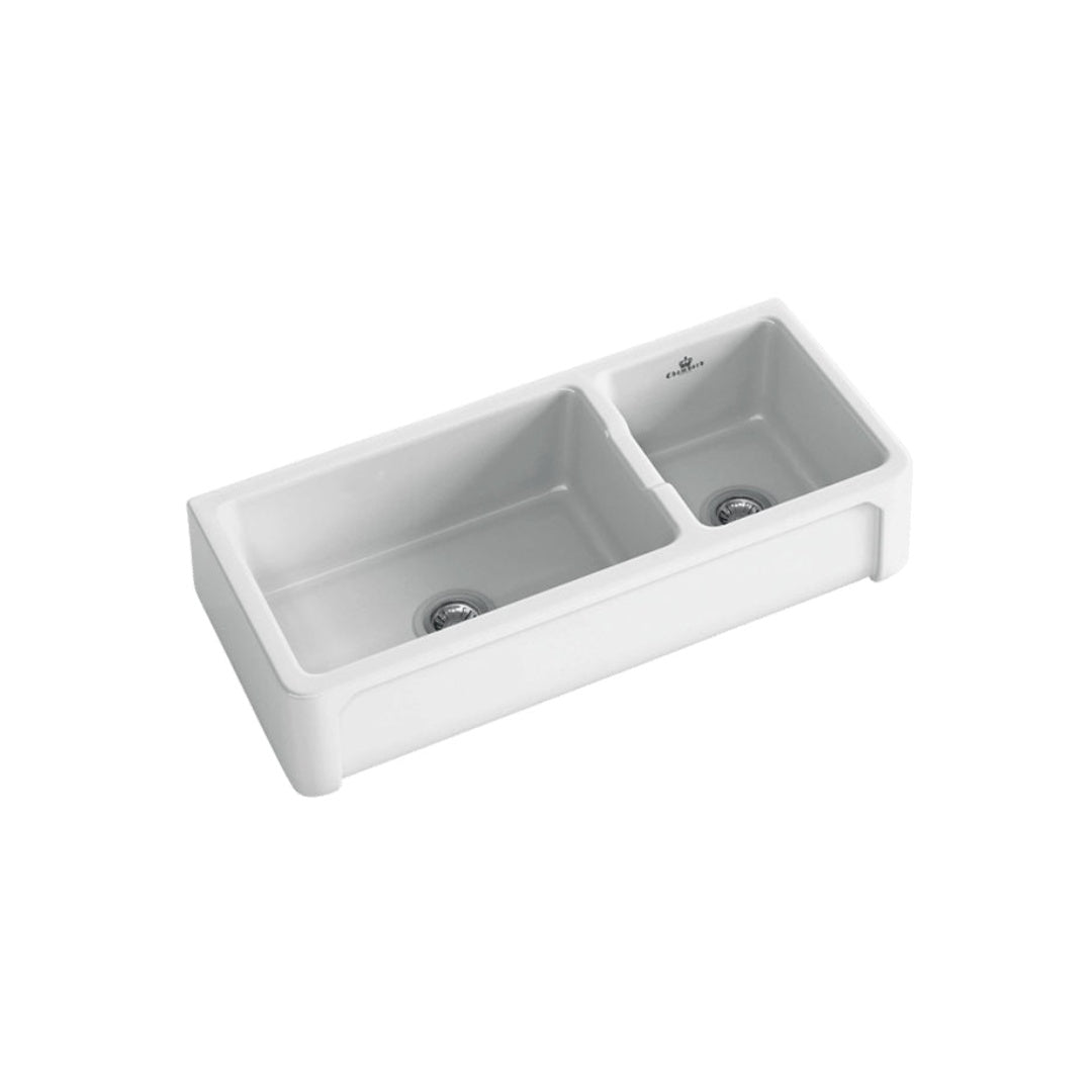Abey Chambord Henri 1 & 1-2 Bowl Ceramic Sink - HENRI-3W
