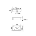 Abey Chambord Henri Large Single Bowl Ceramic Sink - HENRI-2W