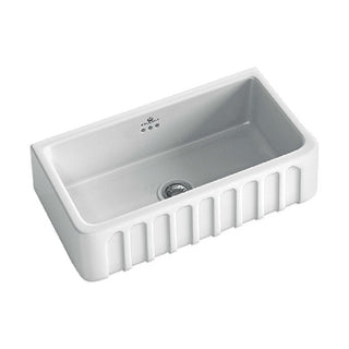 Abey Chambord Louis Large Single Bowl Ceramic Sink 795 - LOUIS-2W