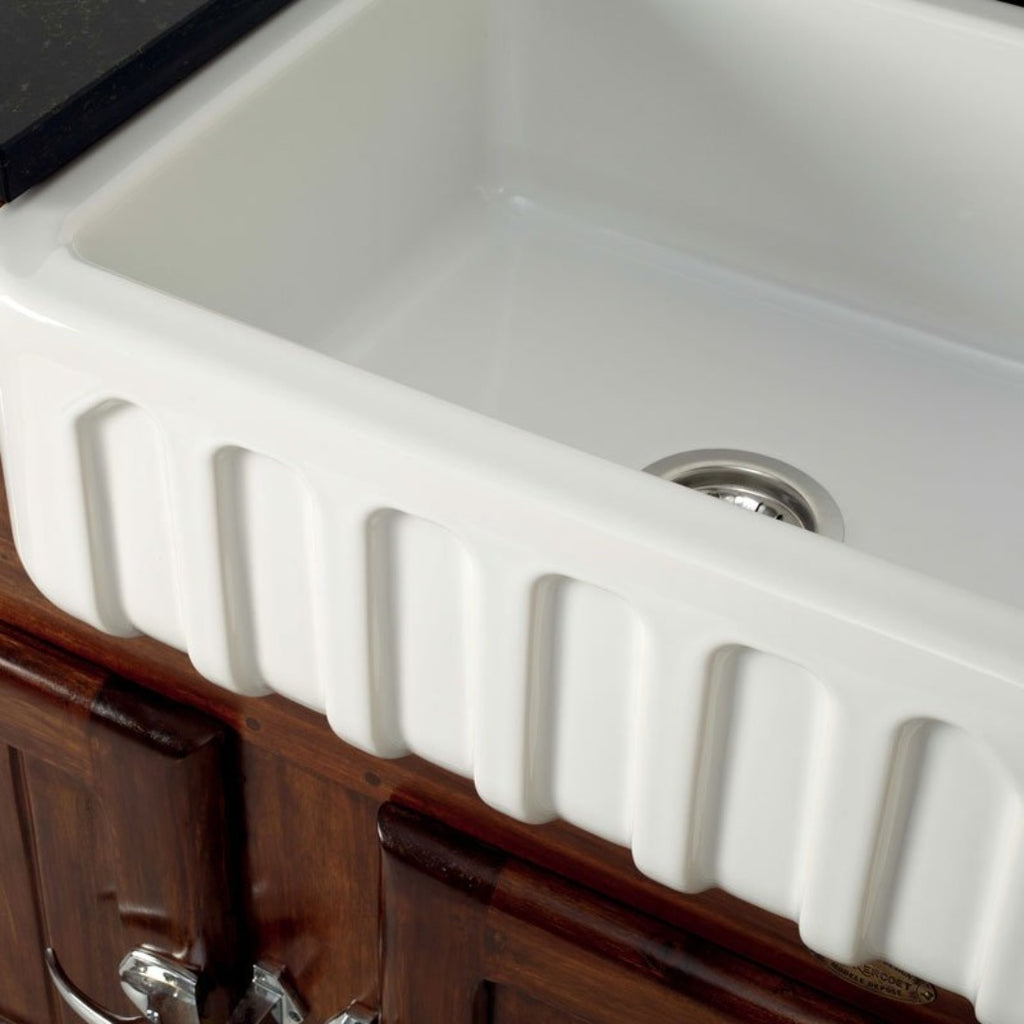 Abey Chambord Louis Large Single Bowl Ceramic Sink 795 - LOUIS-2W