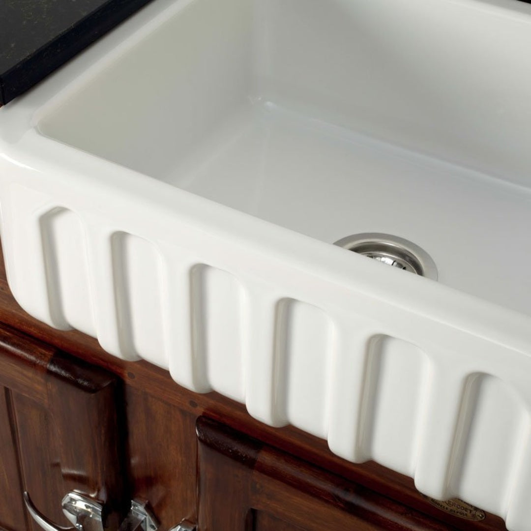Abey Chambord Louis Large Single Bowl Ceramic Sink 795 - LOUIS-2W
