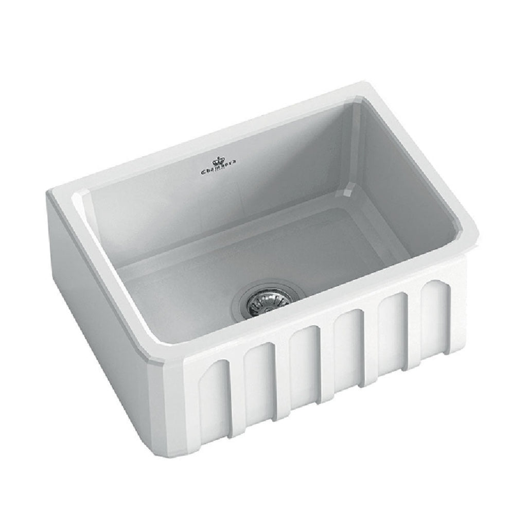 Abey Chambord Louis Single Bowl Ceramic Sink 595 - LOUIS-1W
