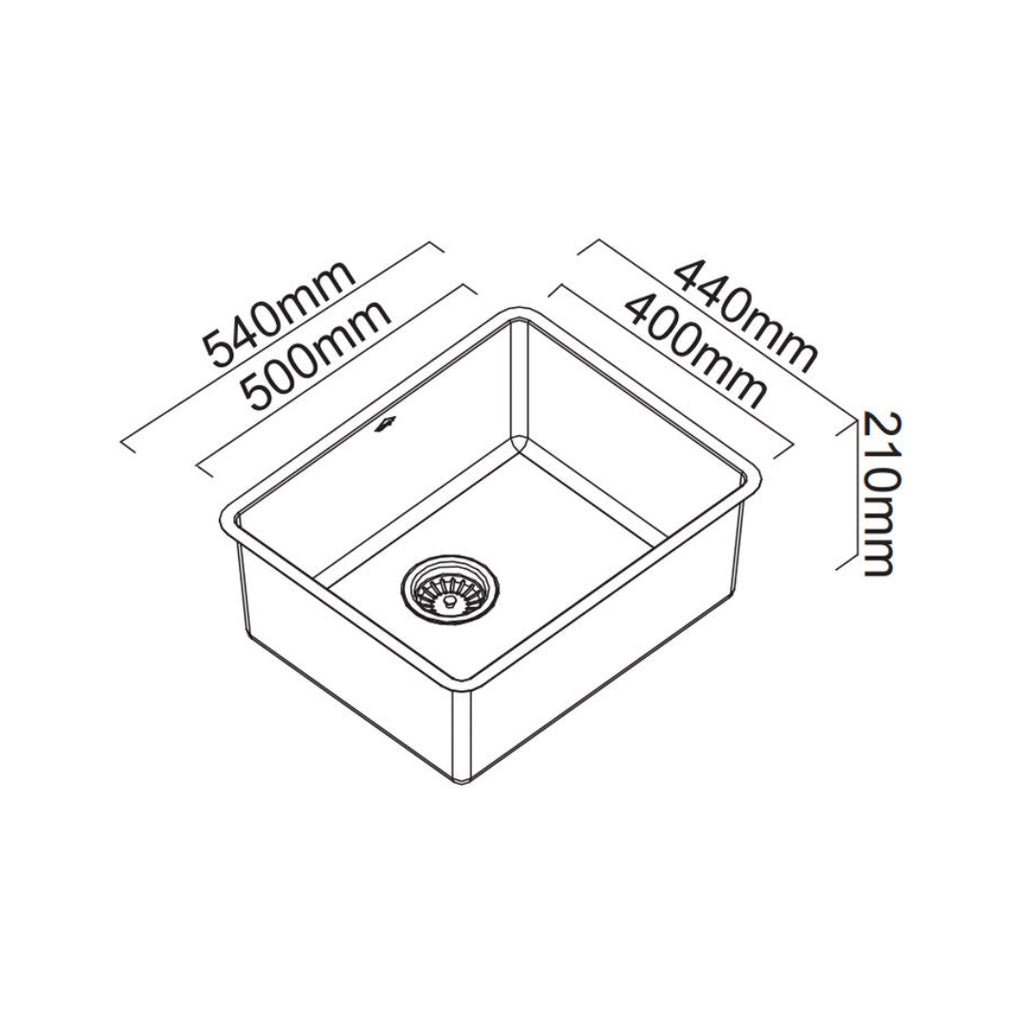 Abey Lucia Large Single Bowl Sink + DTA16 - LUA130