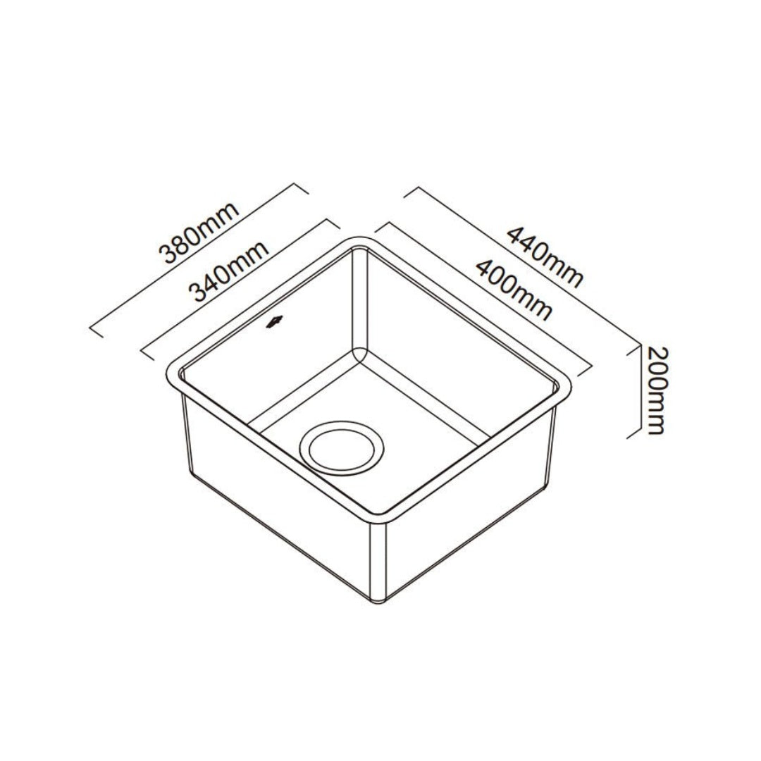 Abey Lucia Single Bowl Sink - LUA100