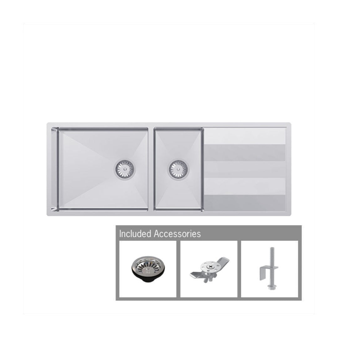 Abey Lugano 1 & 3-4 Bowl Undermount Sink - ST460DU