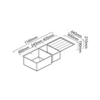 Abey Lugano 1 & 3-4 Bowl Undermount Sink - ST460DU