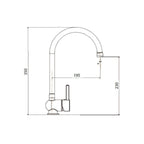 Gareth Ashton Malibup Gooseneck Sink Mixer - Chrome