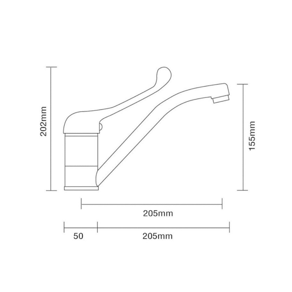 Abey Mixmaster Disabled Sink Mixer - Chrome - MK2-D