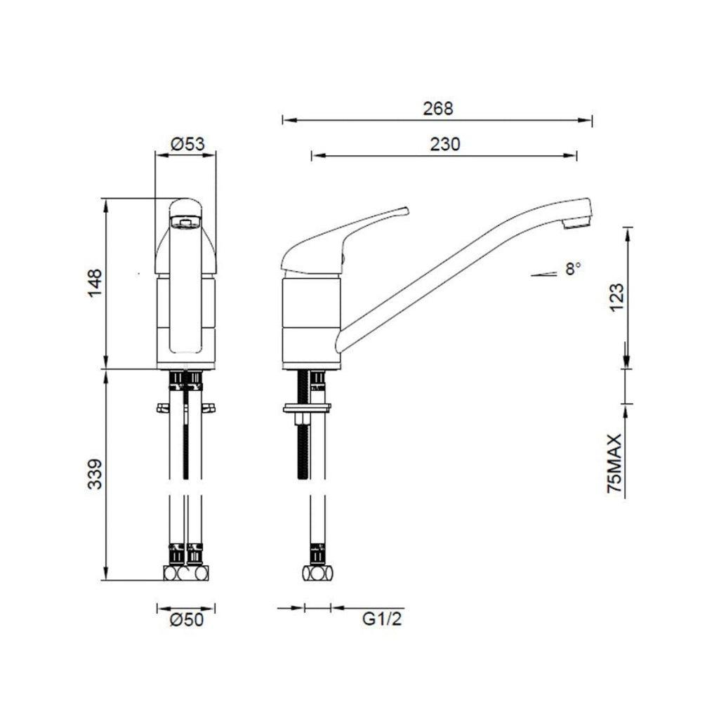 Abey Mixmaster Sink Mixer MK2 - Chrome