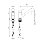 Abey Mixmaster Sink Mixer with Pull Out Spray - Chrome - MPOSM