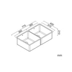 Abey Montego Double Bowl Sink - 304 Stainless Steel - MOA360D