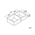 Abey Montego Large Bowl & Three Quarter Bowl Sink - MOA420D