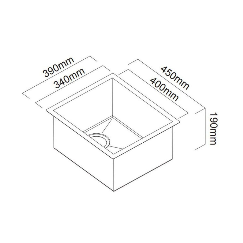 Abey Piazza CR340 Inset or Undermount Sink
