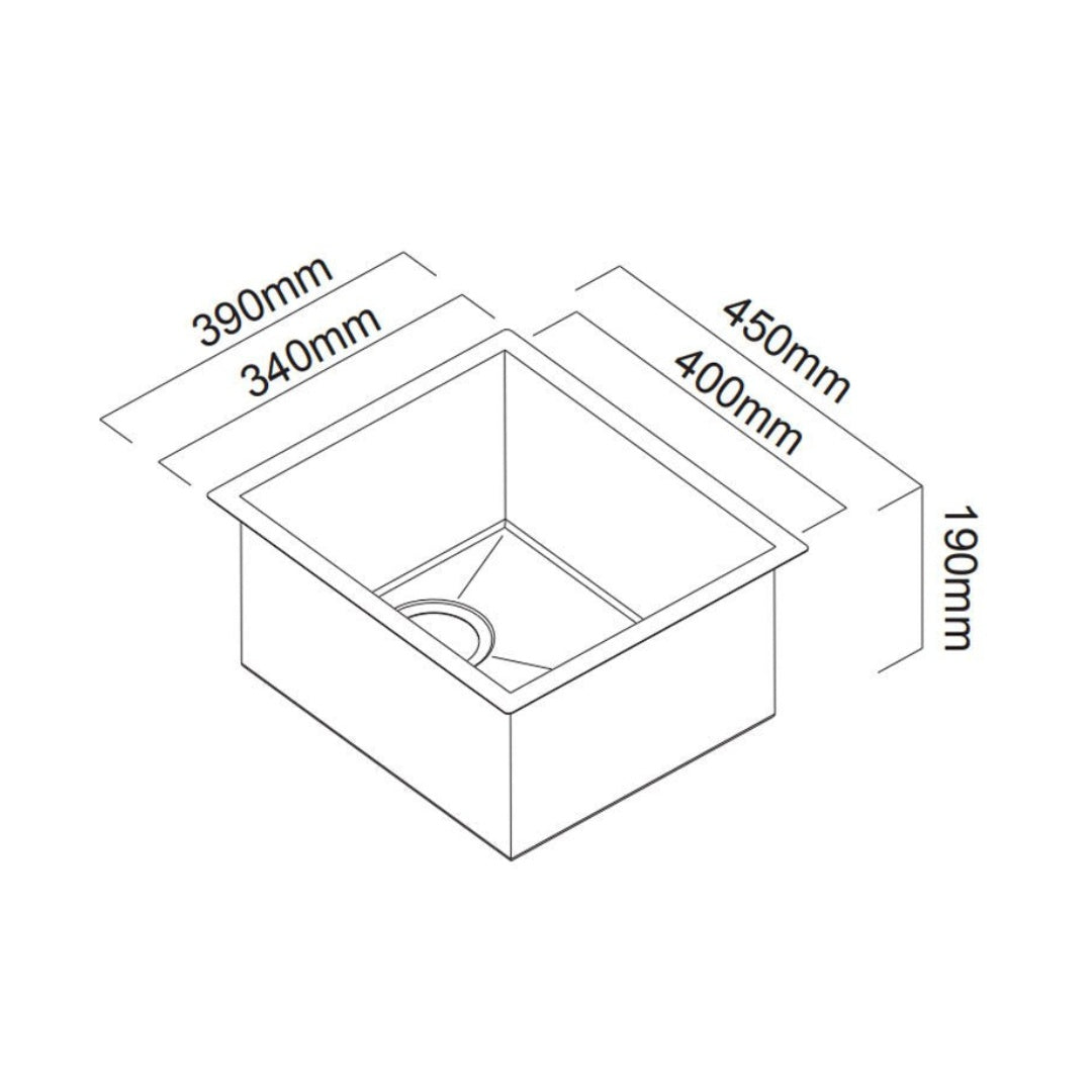Abey Piazza CR340 Inset or Undermount Sink