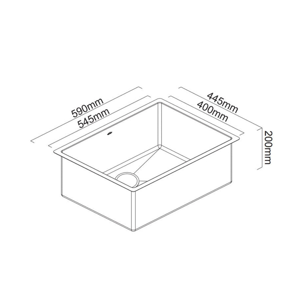 Abey Piazza CR540 Inset or Undermount Sink