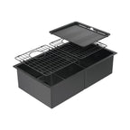 Abey Piazza Double Square Bowl Black Pearl - CR340DB