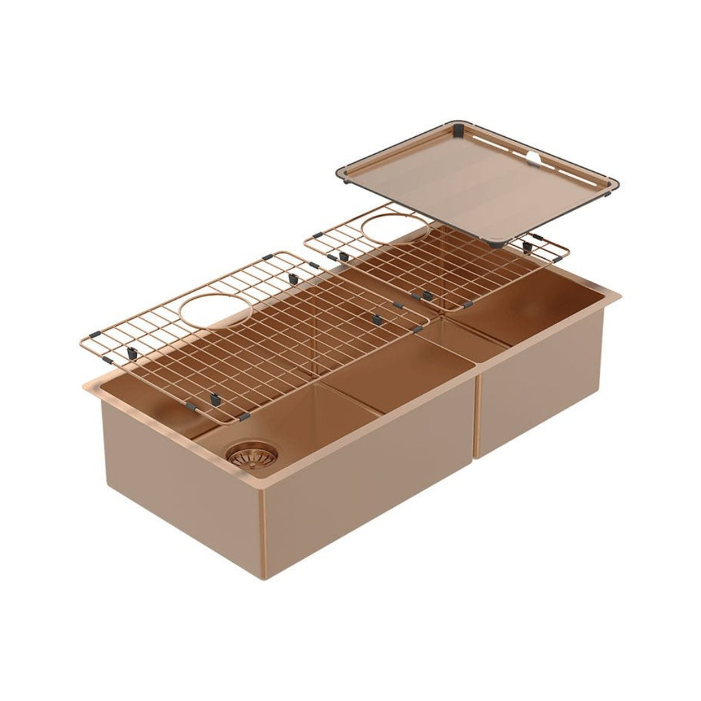 Abey Piazza One & 3-4 Square Bowl Artisan Copper - CR500DCO