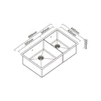 Abey Piazza One & 3-4 Square Bowl Artisan Copper - CR500DCO