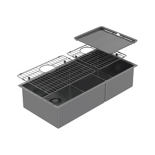 Abey Piazza One & 3-4 Square Bowl Black Pearl - CR500DB